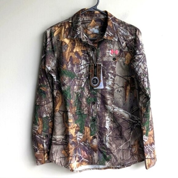 NWT Under Armour camo Performance Field RTX hunting button down shirt - Picture 1 of 8
